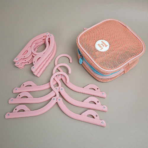 Portable Folding Clothes Hanger with Storage Bag