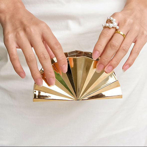 Acrylic Evening Clutch Bag with Crossbody Strap