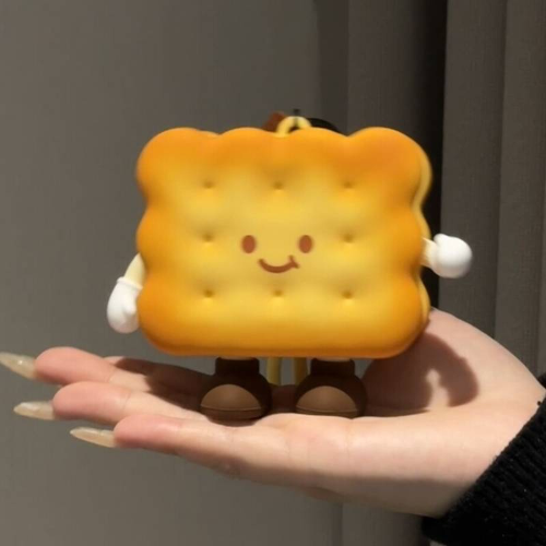 Cute Croissant Mini Coin & Earbud Pouch Charm