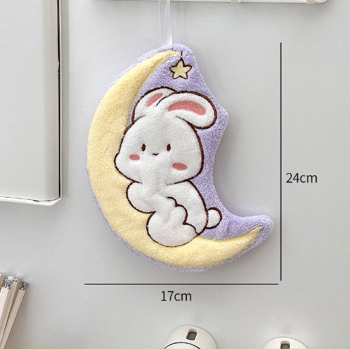 Cute Hanging Coral Fleece Hand Towel