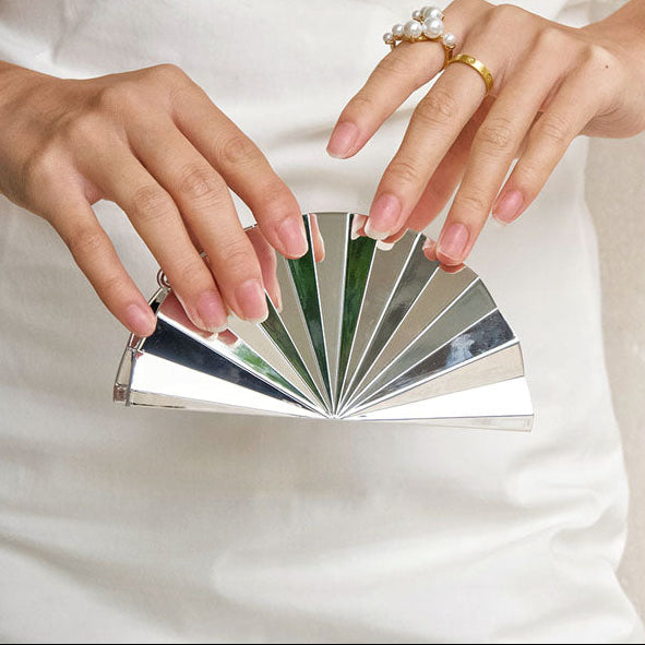 Acrylic Evening Clutch Bag with Crossbody Strap