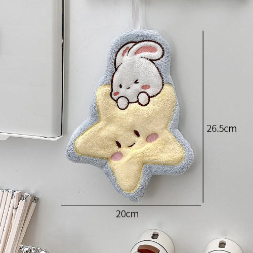 Cute Hanging Coral Fleece Hand Towel
