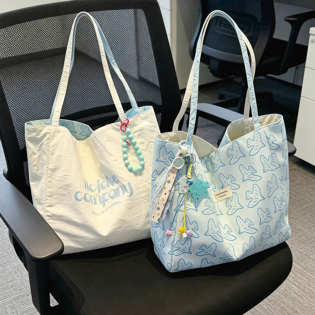 Reversible Canvas Tote Bag for Work, School & Everyday Use