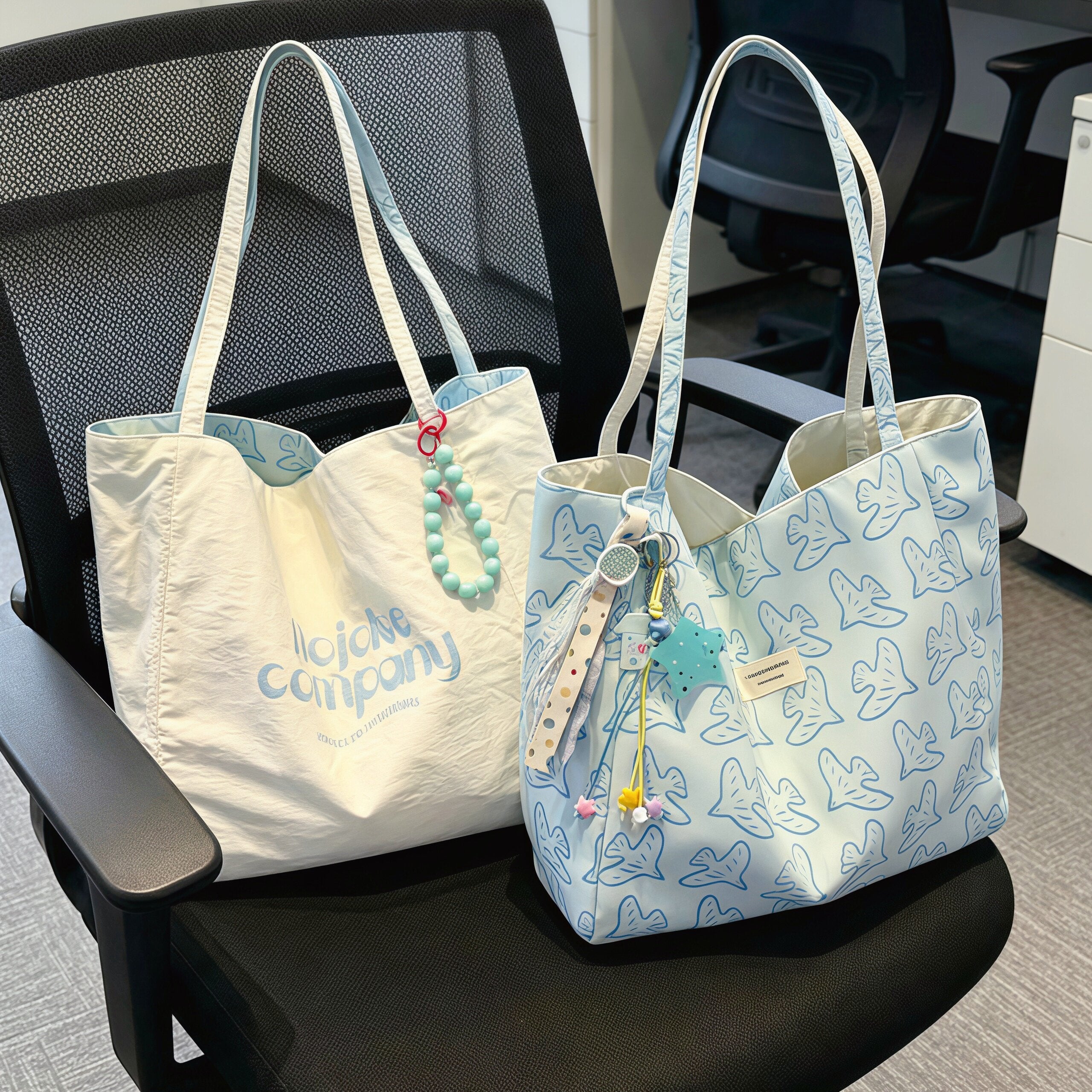 Reversible Canvas Tote Bag for Work, School & Everyday Use