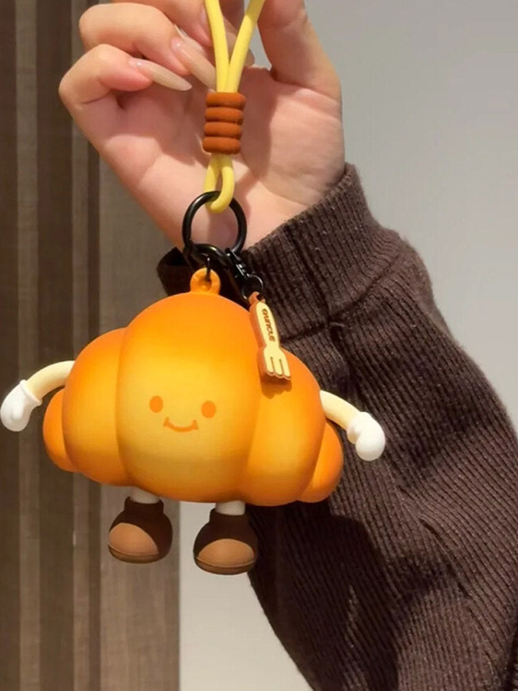 Cute Croissant Mini Coin & Earbud Pouch Charm
