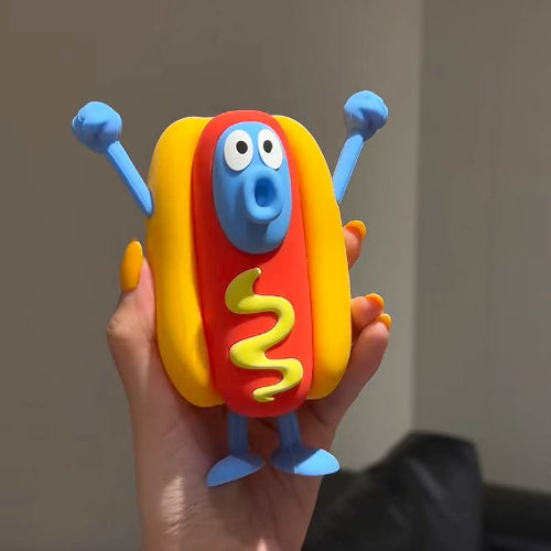 Funny Pizza Fish Mini Silicone Pouch Charm