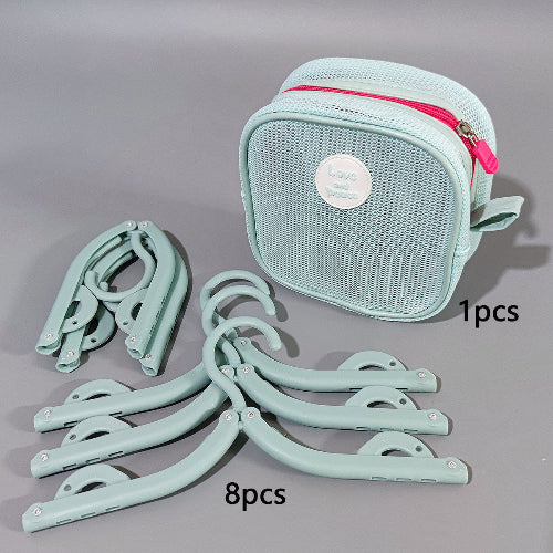 Portable Folding Clothes Hanger with Storage Bag