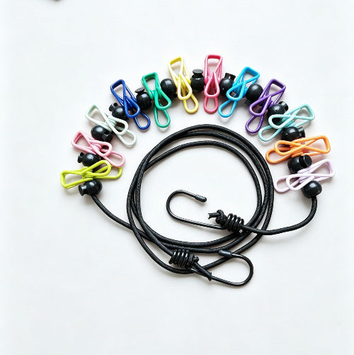 Portable Travel Clothesline for Hotel, Camping & Outdoor  No Drill Elastic Laundry Drying Rope