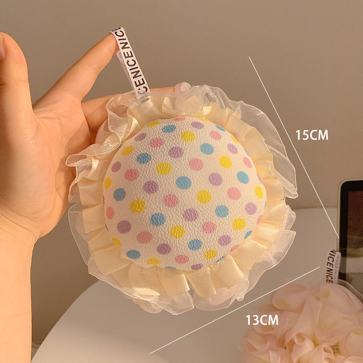 Cute Polka Dot Dual-Sided Bath Loofah
