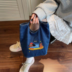 Cute Embroidered Dachshund Canvas Tote Bag