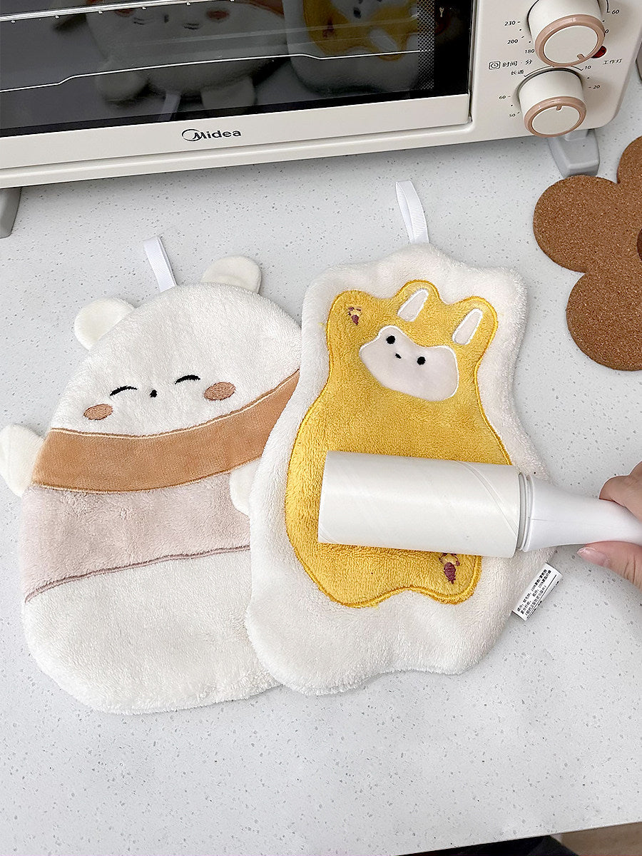 Cute Hanging Coral Fleece Hand Towel