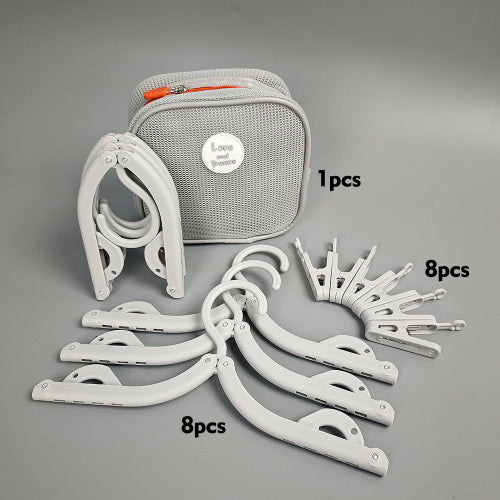 Portable Folding Clothes Hanger with Storage Bag