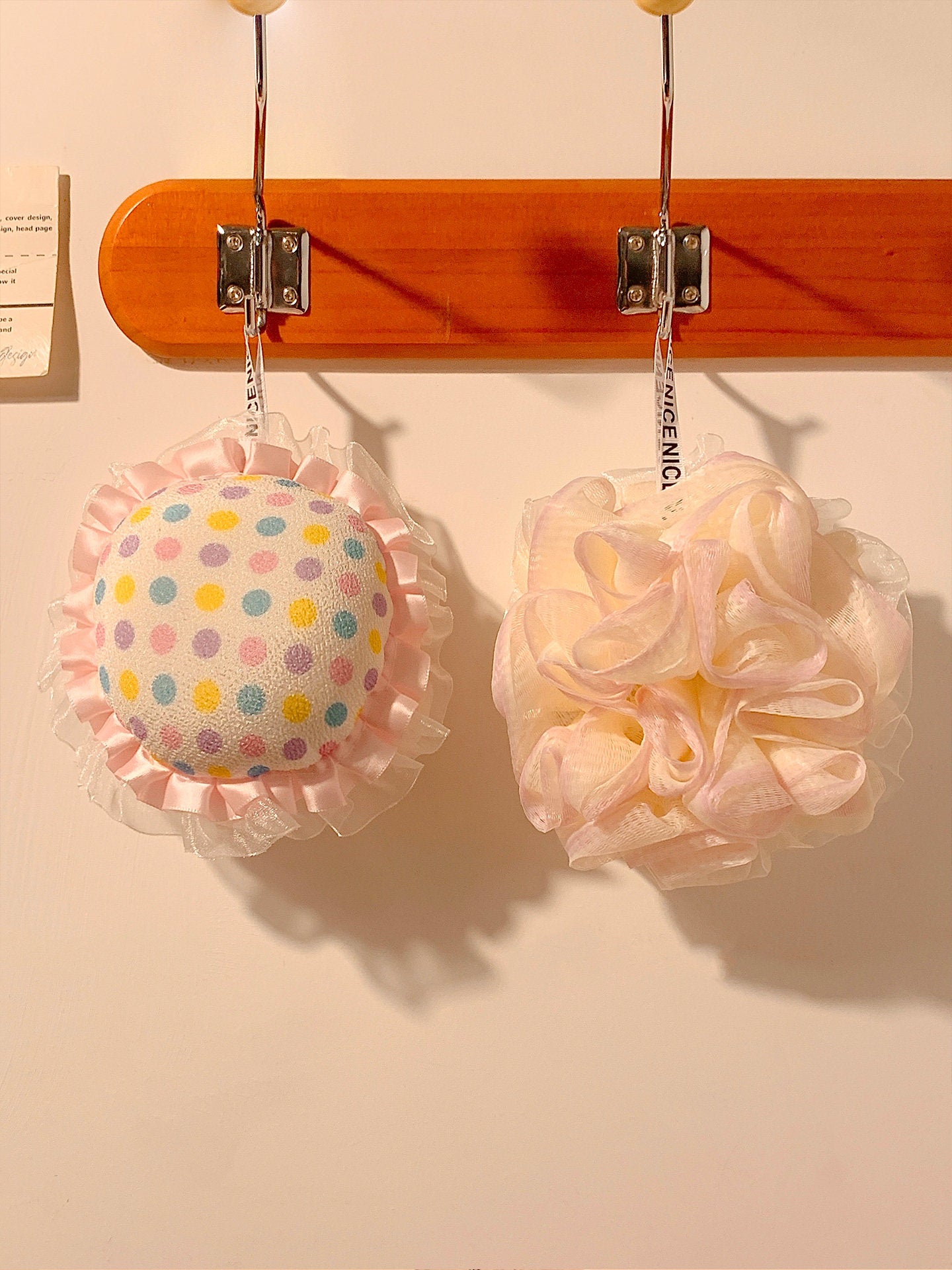 Cute Polka Dot Dual-Sided Bath Loofah