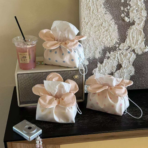 Flower-Shaped Tissue Box Cover  Cute Desktop Tissue Holder
