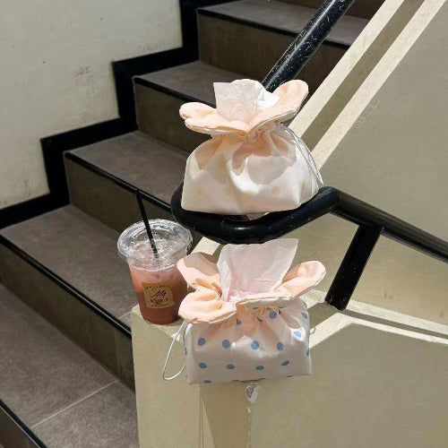 Flower-Shaped Tissue Box Cover  Cute Desktop Tissue Holder