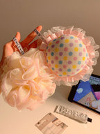 Cute Polka Dot Dual-Sided Bath Loofah