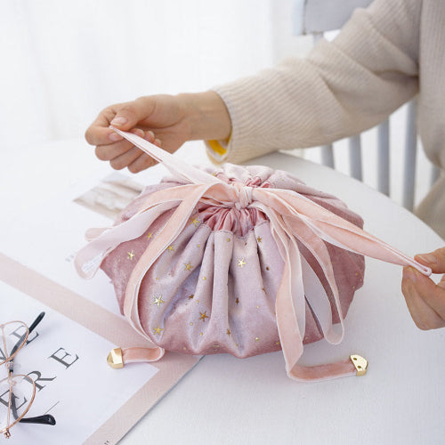 Viral Drawstring Makeup Bag | Large Capacity Cosmetic & Toiletry Organizer for Travel