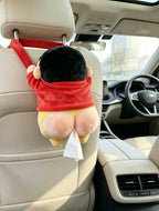 Funny Cartoon Butt Car Tissue Box Holder for Dashboard & Hanging Use