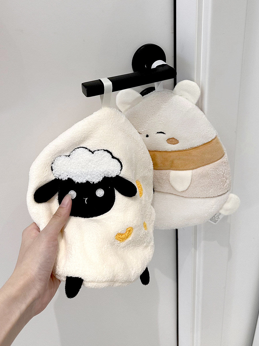 Cute Hanging Coral Fleece Hand Towel