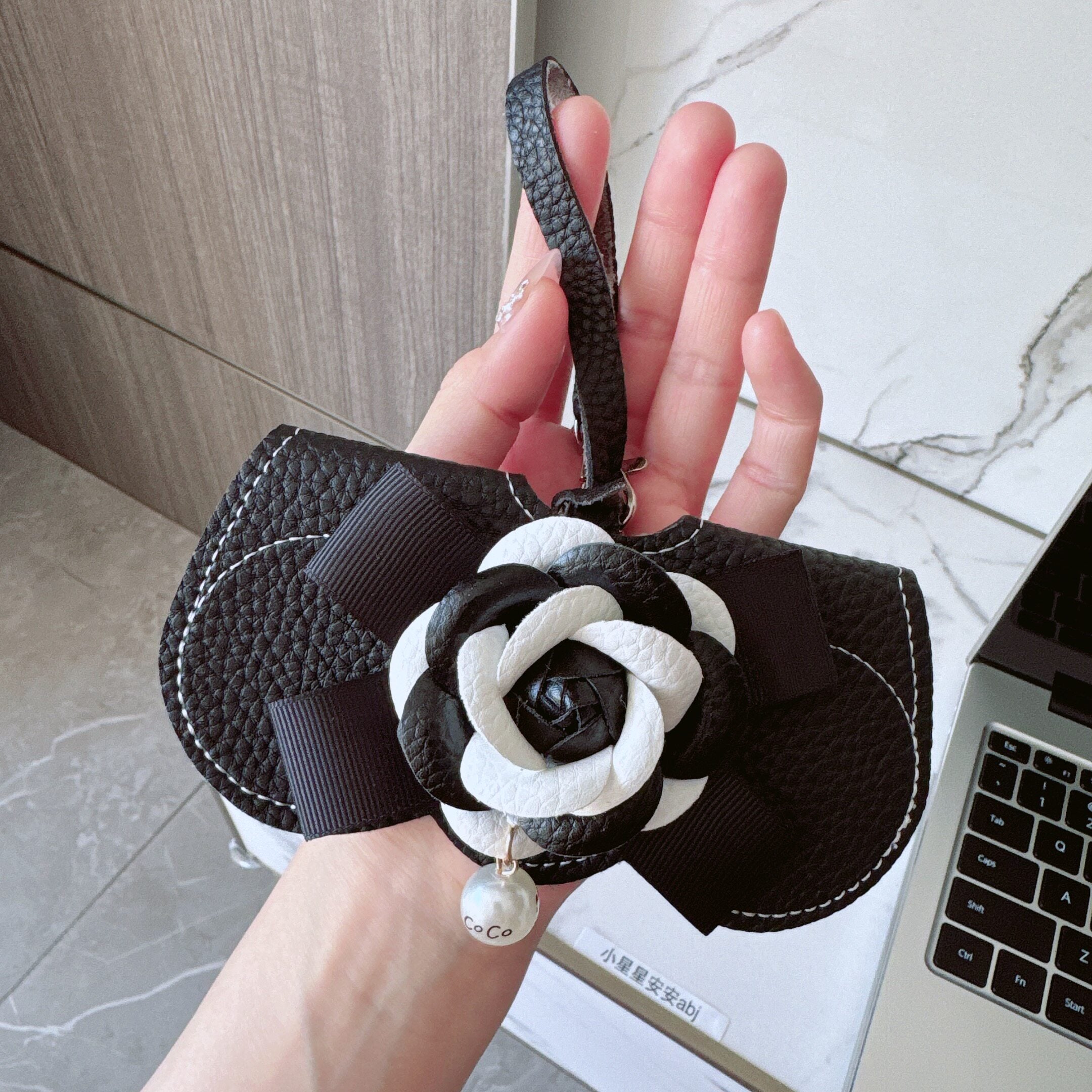 Elegant Camellia Protective Eyewear Case