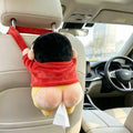 Funny Cartoon Butt Car Tissue Box Holder for Dashboard & Hanging Use
