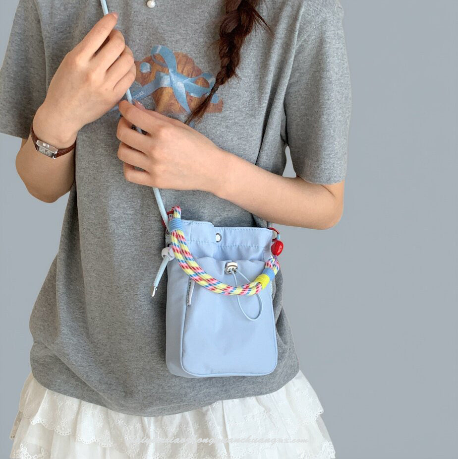 Lightweight Nylon Crossbody Phone & Bottle Bag