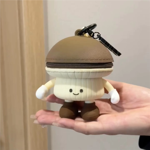 Cute Croissant Mini Coin & Earbud Pouch Charm