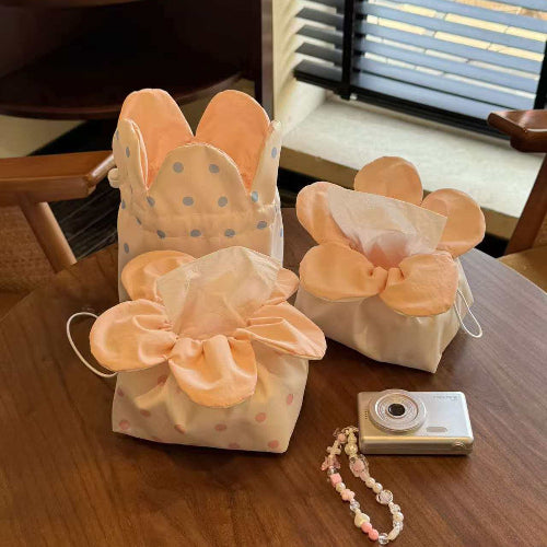 Flower-Shaped Tissue Box Cover  Cute Desktop Tissue Holder
