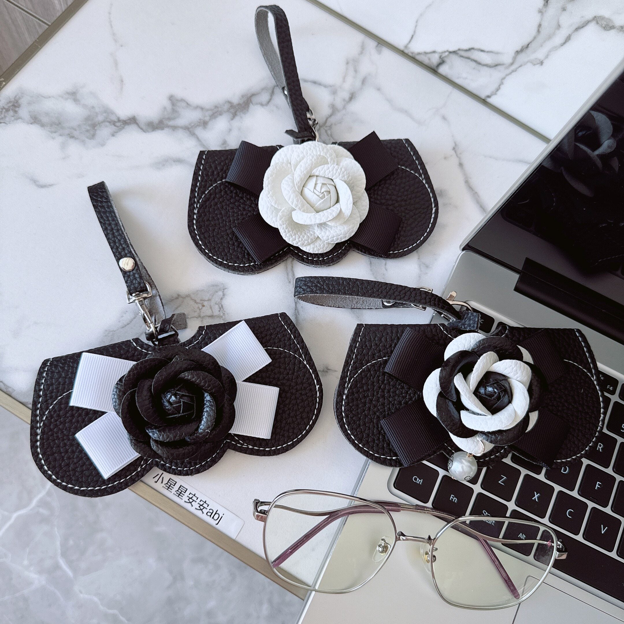 Elegant Camellia Protective Eyewear Case