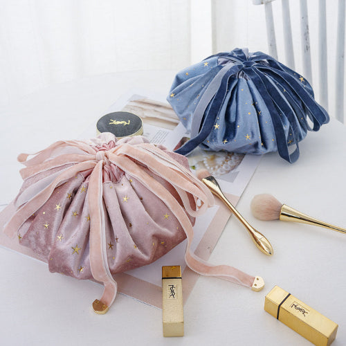 Viral Drawstring Makeup Bag | Large Capacity Cosmetic & Toiletry Organizer for Travel