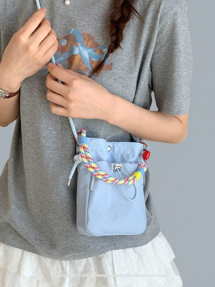 Lightweight Nylon Crossbody Phone & Bottle Bag