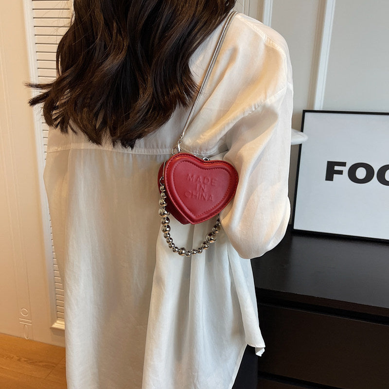 Mini Burgundy Chain Crossbody Bag