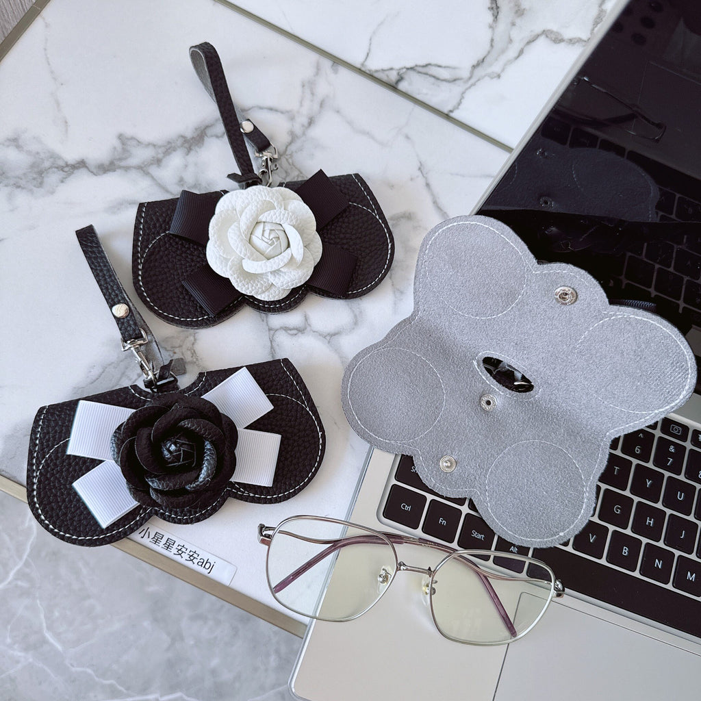 Elegant Camellia Protective Eyewear Case