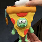 Funny Pizza Fish Mini Silicone Pouch Charm